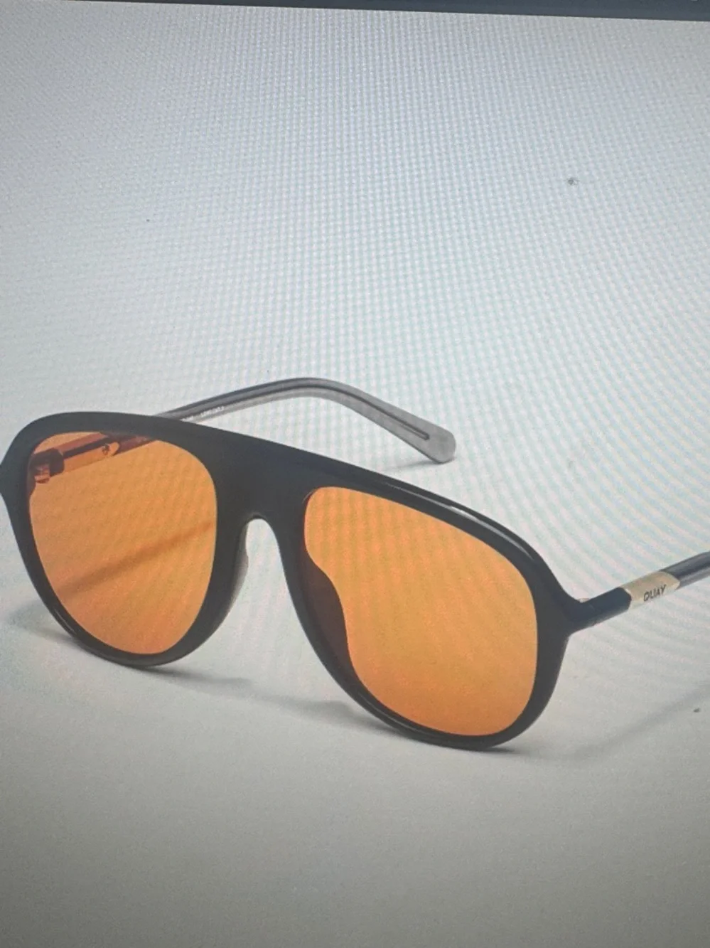 Quay Australia Black Frame Sunglasses with brown  Lenses